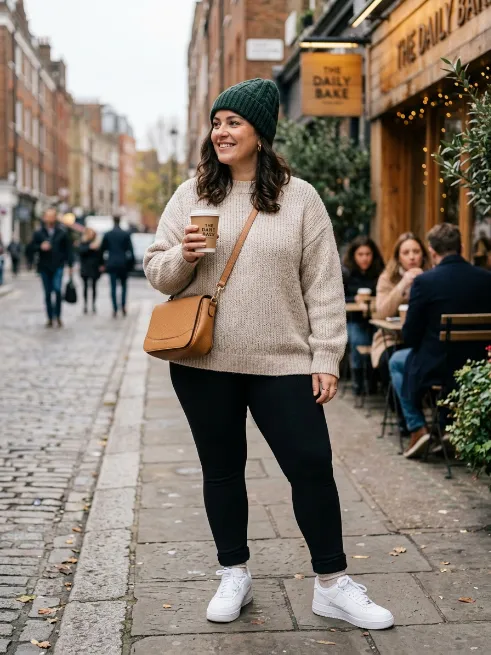 1. Oversized Sweater and Leggings