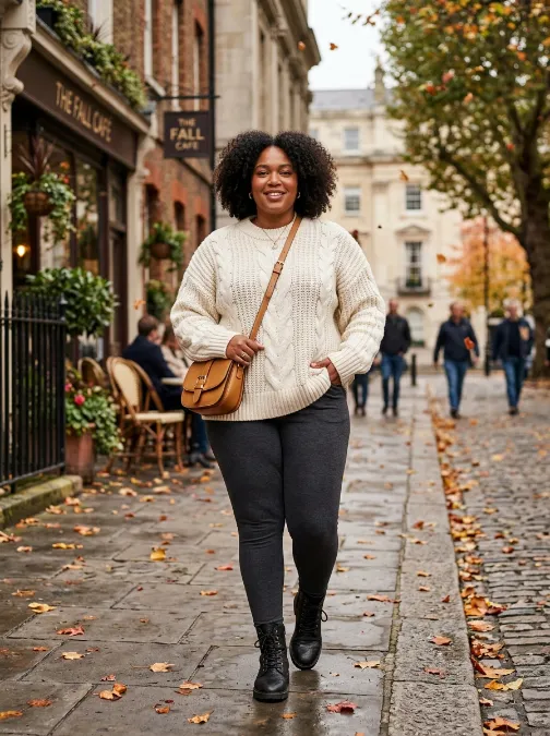 1. Oversized sweater with leggings