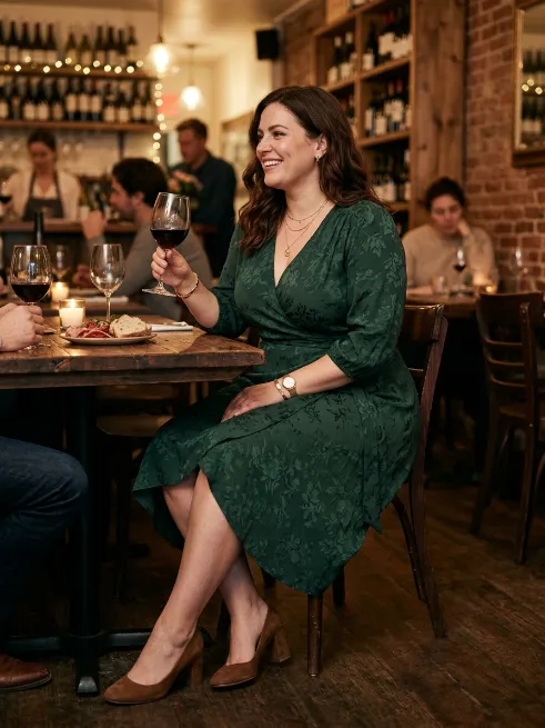 1. Wrap Dress for a Classic First Date