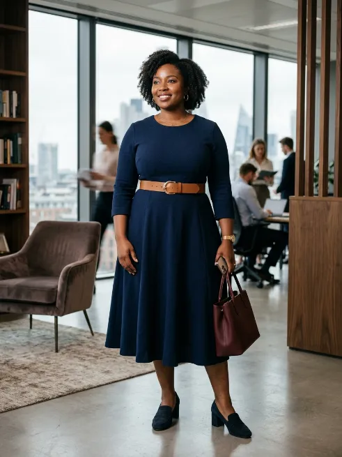 10. Fit and Flare Dress with a Statement Belt