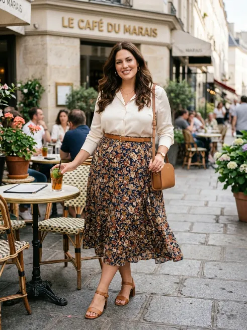 15. Satin Slip Dress With A Cropped Cardigan