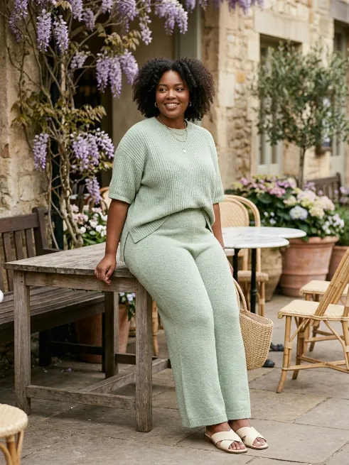 17. Knit Set in a Soft Pastel