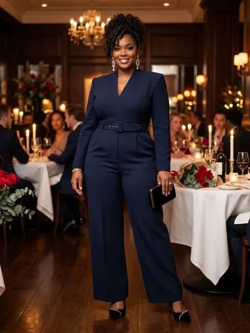 19. Tailored Jumpsuit for an Anniversary Dinner