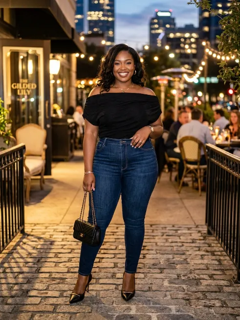 2. Wide Leg Pants With A Fitted Top