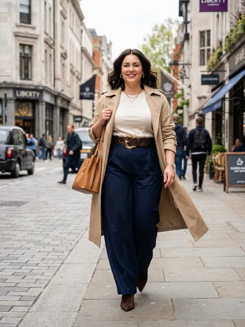 2. Wide Leg Trousers with a Fitted Top