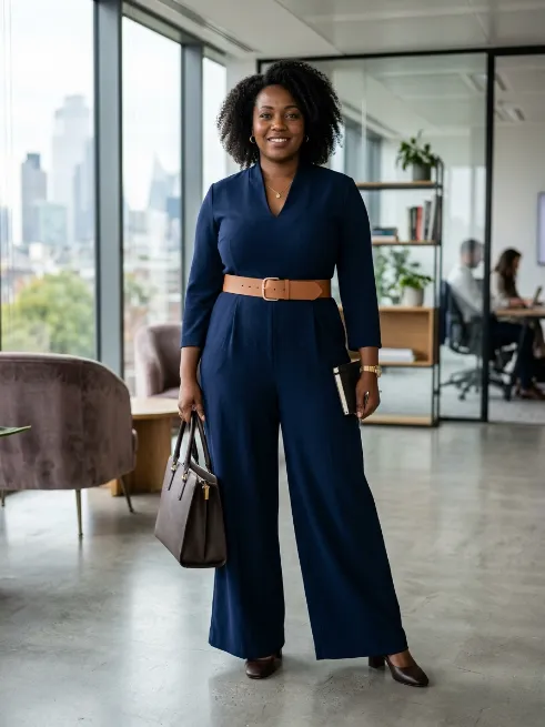 20. Wide Leg Jumpsuit With A Belt