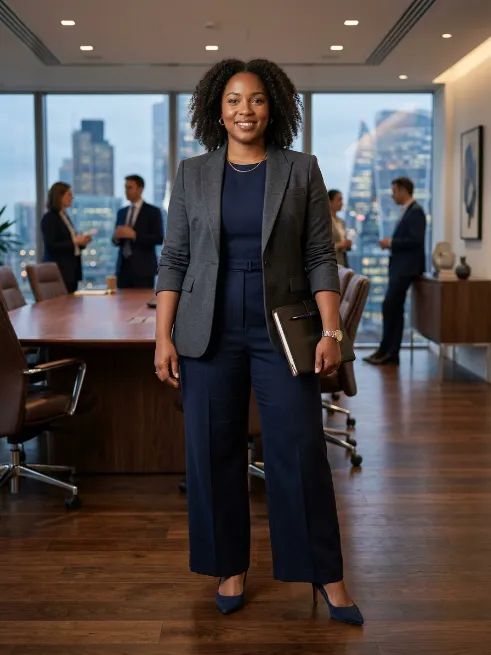21. Tailored Jumpsuit With A Blazer Layered Over