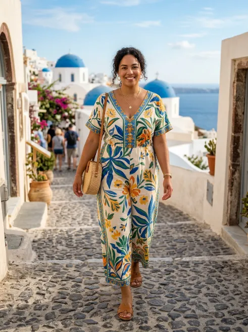 25. Printed Wide Leg Jumpsuit