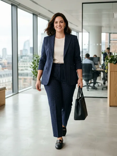 26. Pinstripe Suit Set