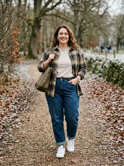 3. Flannel Shirt Layered Over A Basic Tee