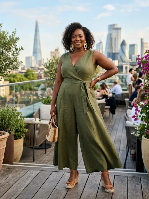 5. Jumpsuit With Statement Earrings