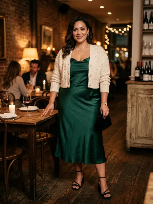 5. Leggings With An Oversized Sweater And Long Vest