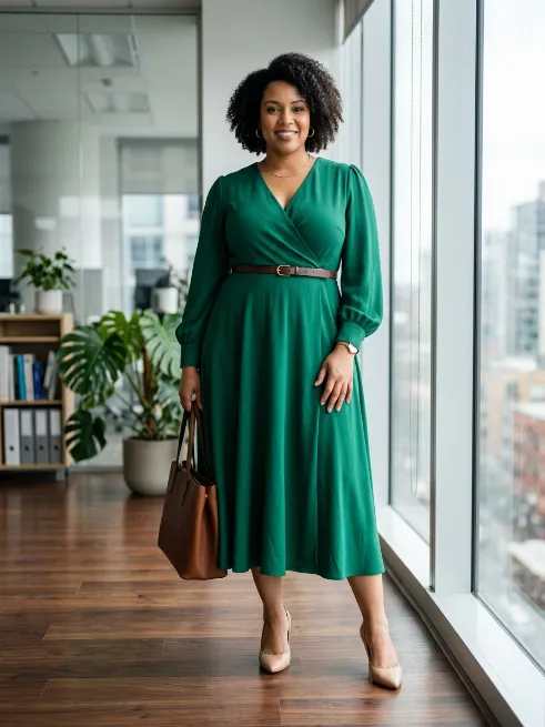 6. Wrap Dress with a Thin Belt