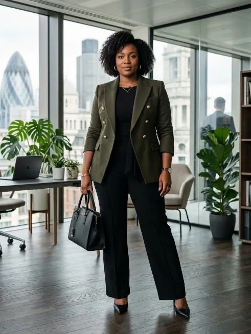 8. Jumpsuit with a Structured Blazer