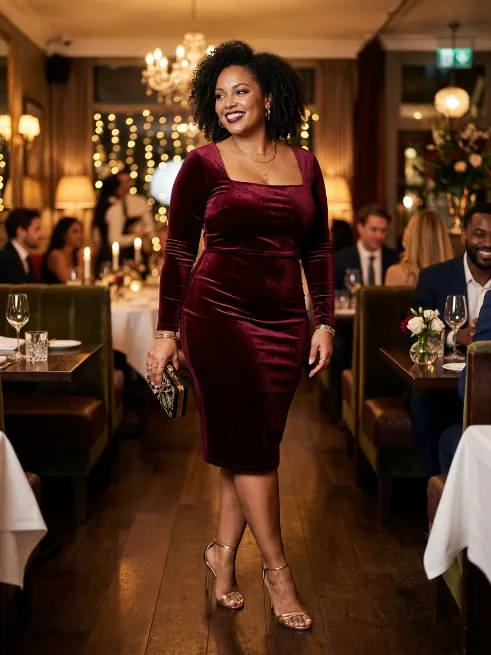 9. Bodycon Dress and Strappy Heels