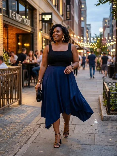 25. Asymmetrical Skirt for a Night Out with Friends