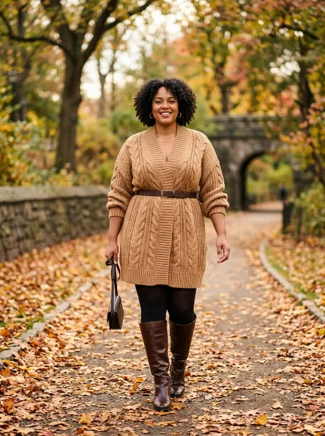 15. Belted Cardigan As A Dress