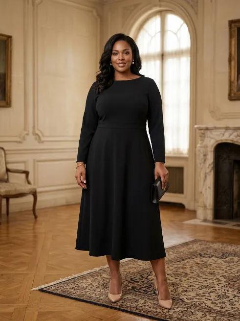 19. Black Dress With Minimal Accessories