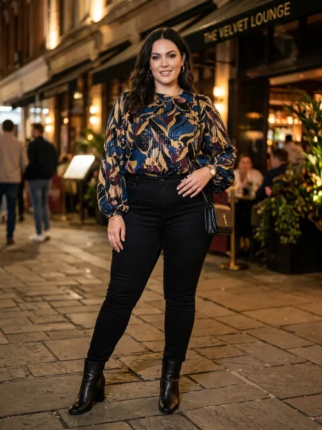 10. Black Jeans With A Statement Top