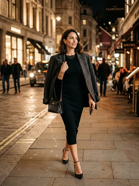 19. Bodycon Dress with a Blazer