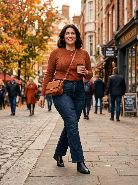4. Bootcut Jeans With Ankle Boots