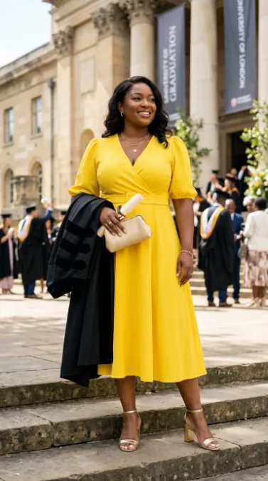 17. Bright Colored Dress in Yellow or Coral