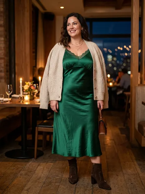 11. Cardigan Over A Slip Dress