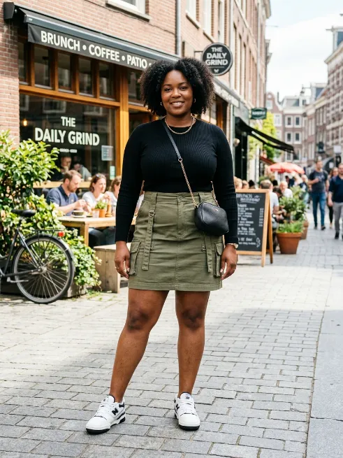 18. Cargo Skirt With A Fitted Top