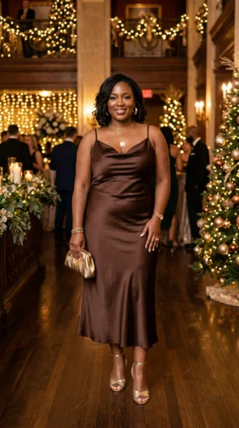 16. Chocolate Brown and Gold