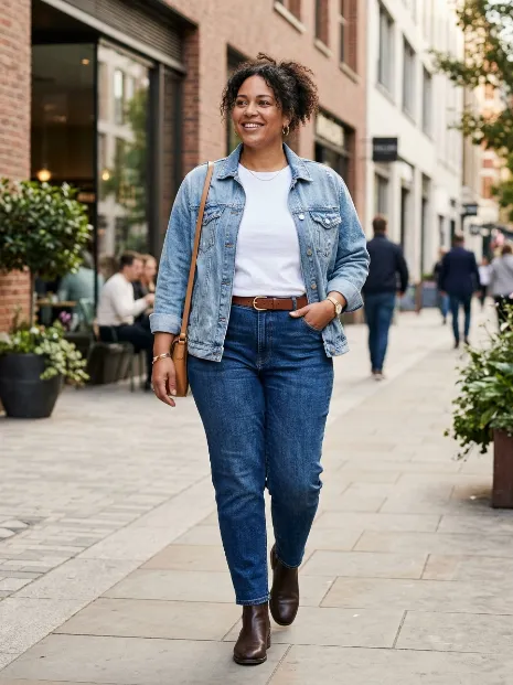 2. Classic Denim on Denim Look