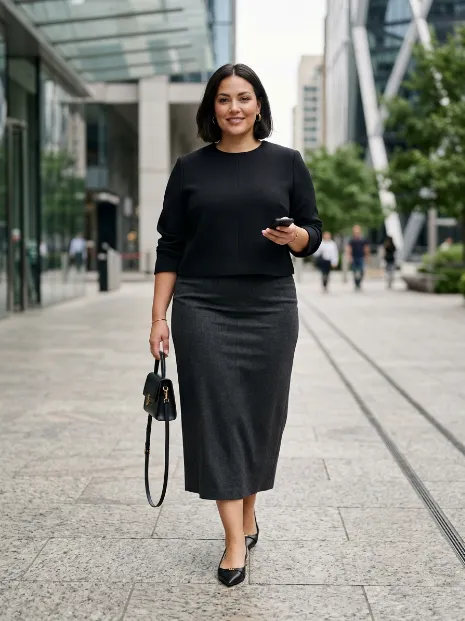 9. Column Skirt With A Structured Top