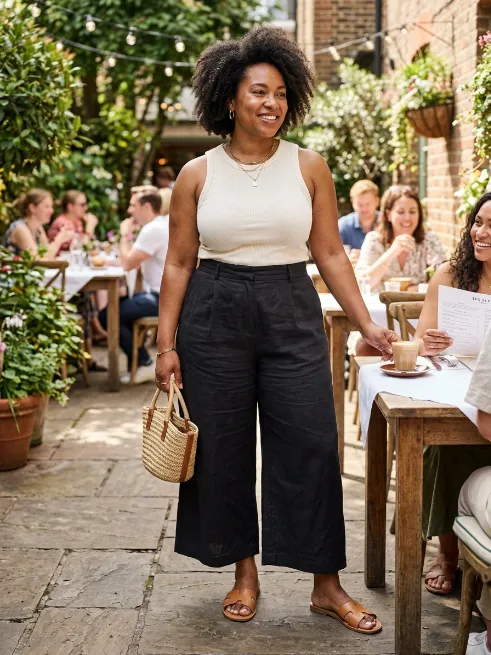 11. Culottes With A Ribbed Tank