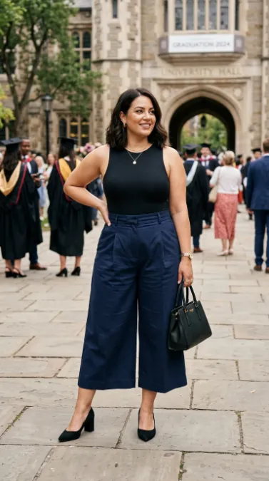 11. Culottes with a Tucked Bodysuit