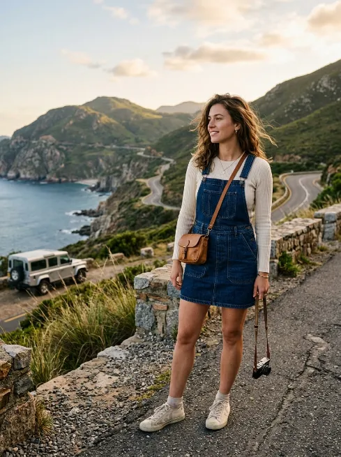 24. Denim Overall Dress