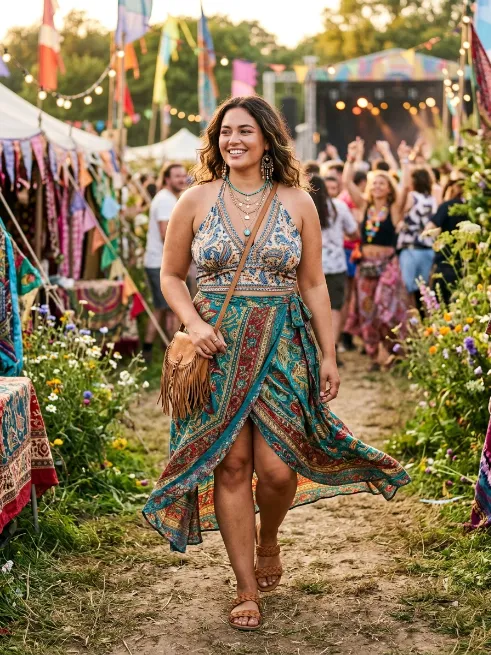 19. Halter Top With A Wrap Skirt