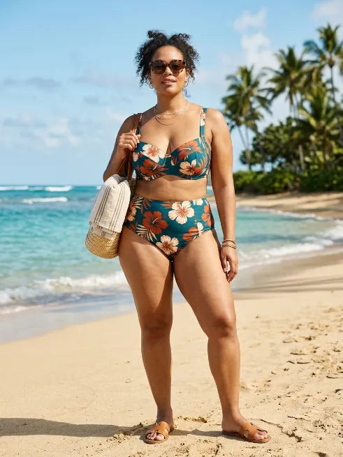 1. High Waisted Bikini Set