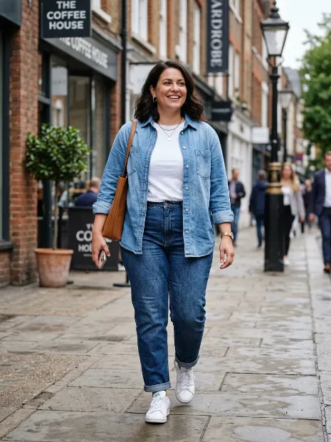 12. Jeans With A Denim Shirt