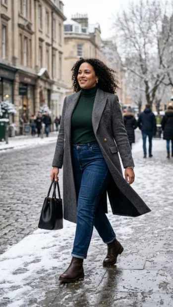 14. Jeans With A Long Coat