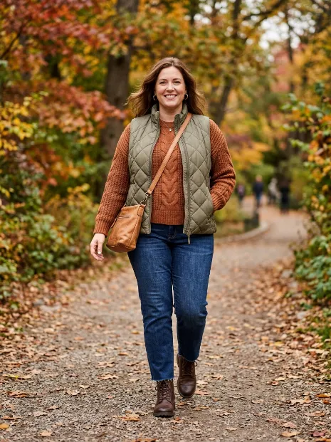 13. Jeans With A Puffer Vest
