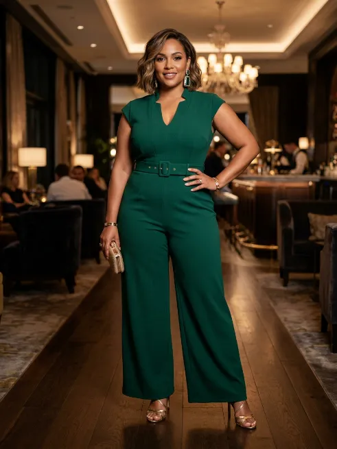 13. Jumpsuit With Statement Earrings