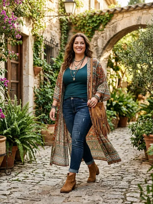 10. Kimono style duster dress