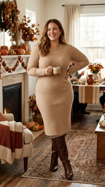 5. Knit Midi Dress
