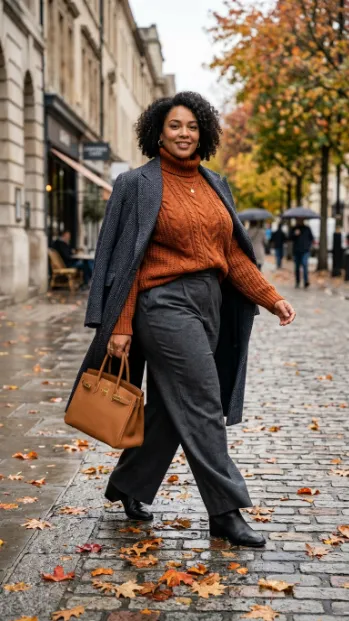 Layering Wide Leg Pants for Cooler Weather