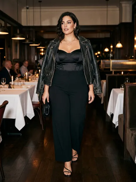 12. Leather jacket with a corset top