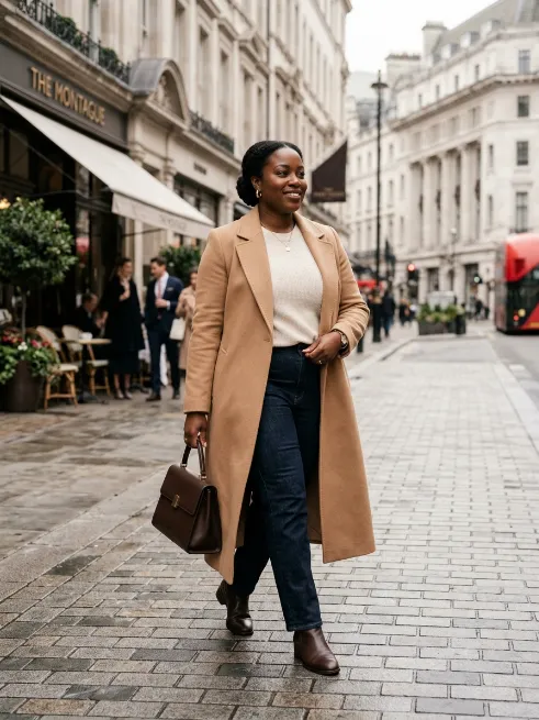 21. Long Camel Coat Over Anything