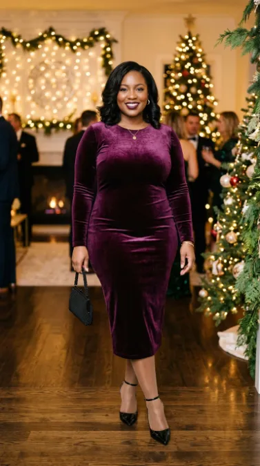 13. Long Sleeve Bodycon in Deep Plum