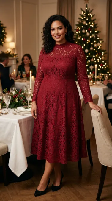 20. Long Sleeve Lace Dress