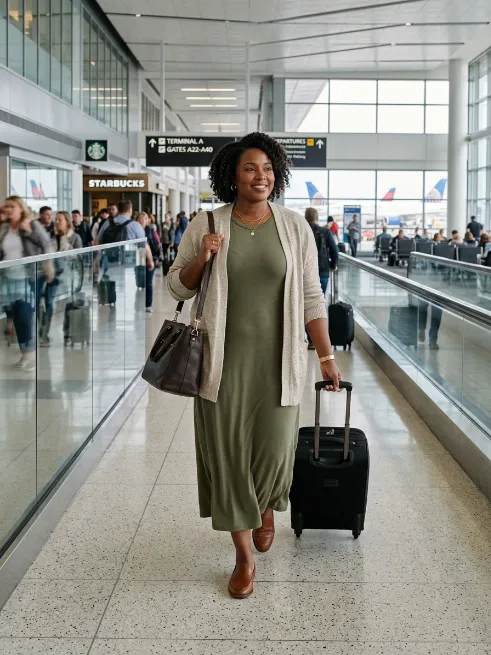 22. Maxi Dress With a Cardigan