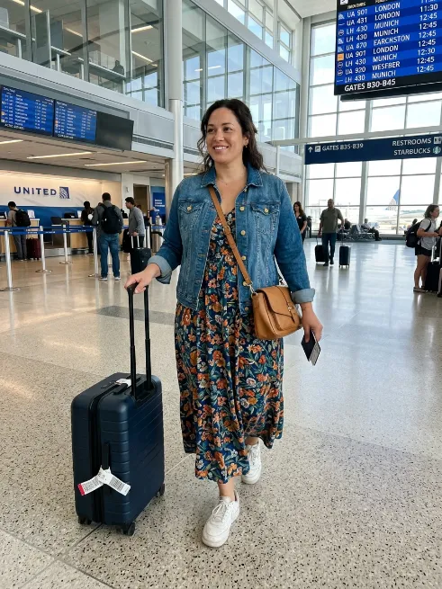 11. Maxi Dress With a Denim Jacket
