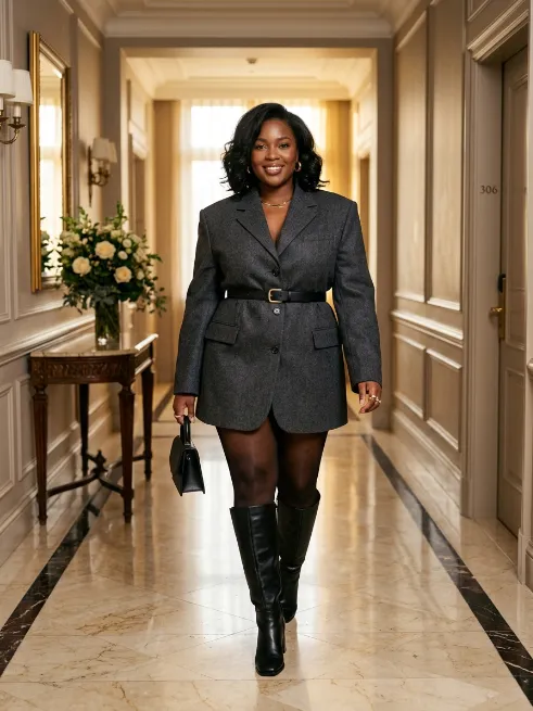 5. Oversized Blazer As A Dress
